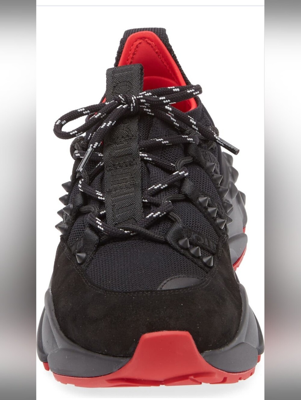 $1150 Christian Louboutin TrailnRun Neoprene Suede Black Sneakers EU 38 US 8 NIB - Picture 4 of 11